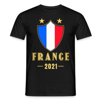 France France Football - T-shirt homme - noir - Devant - AI Model Male 178 light (178cm)
