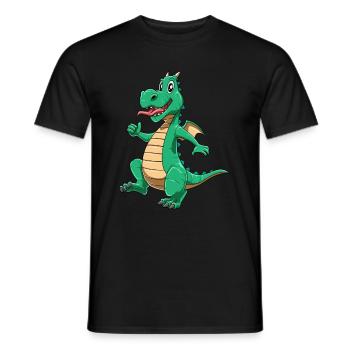 Happy Birthday Dragon Lovers Cute Kids Bday - Men's T-Shirt - black - Front - AI Model Male 178 light (178cm)