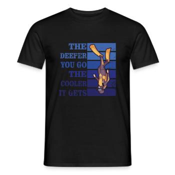 Funny Scuba Diving Under Water Dive Diver Ocean - Men's T-Shirt - black - Front - AI Model Male 178 light (178cm)
