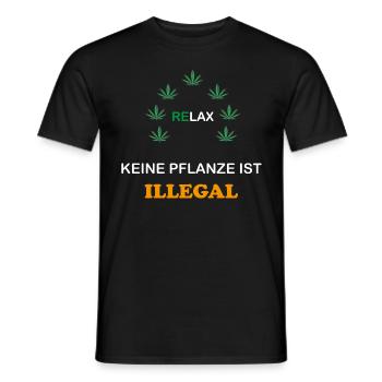 Cannabis Statement. Legalisierung. Kiffen. Gras - Männer T-Shirt - Schwarz - Vorne - AI Model Male 178 light (178cm)