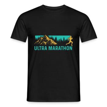 Ultra Marathon Sportler Gift - Männer T-Shirt - Schwarz - Vorne - AI Model Male 178 light (178cm)