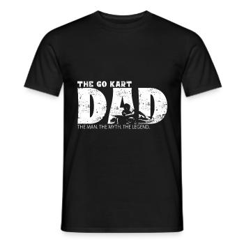 Go Kart Driving Papa Saying Funny - Men's T-Shirt - black - Front - AI Model Male 178 light (178cm)
