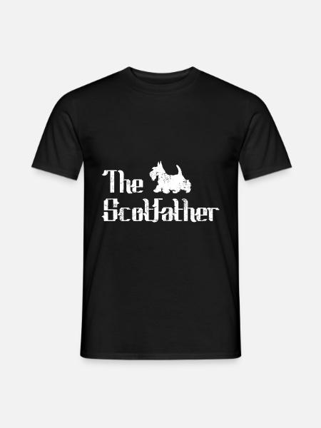 Schottischer Scottish Terrier Hund Papa Scotfather - Männer T-Shirt - Schwarz