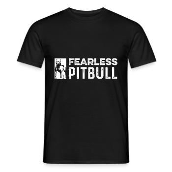 Fearless Pitbull Fearless or Brave Poison - Men's T-Shirt - black - Front - AI Model Male 178 light (178cm)