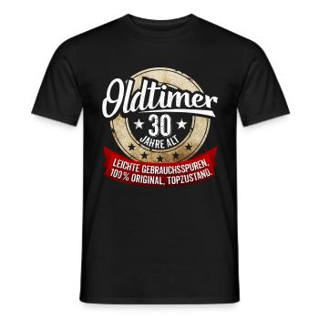 Oldtimer 30 Jahre alt - Männer T-Shirt - Schwarz - Vorne - AI Model Male 178 light (178cm)