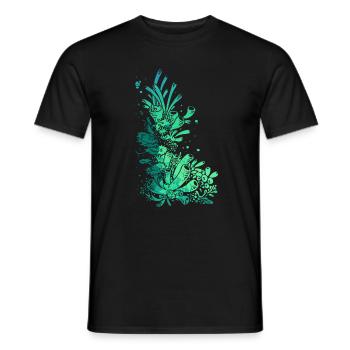 aquarium sous-marin poisson de mer lac de plongée - T-shirt homme - noir - Devant - AI Model Male 178 light (178cm)