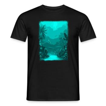 aquarium sous-marin plongée sous-marine corail - T-shirt homme - noir - Devant - AI Model Male 178 light (178cm)