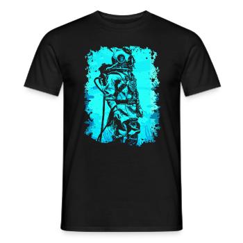 Taucher Tauchen unter Wasser Meer Scuba Geschenk - Männer T-Shirt - Schwarz - Vorne - AI Model Male 178 light (178cm)