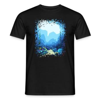 sous-marin aquarium mer océan lac corail - T-shirt homme - noir - Devant - AI Model Male 178 light (178cm)