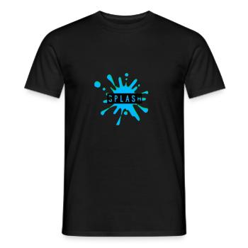 splash Design by (Blumenkaffee) - Männer T-Shirt - Schwarz - Vorne - AI Model Male 178 light (178cm)