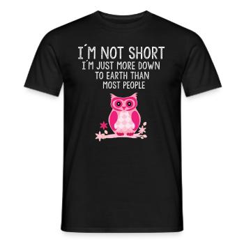 I'm not short - Men's T-Shirt - black - Front - AI Model Male 178 light (178cm)
