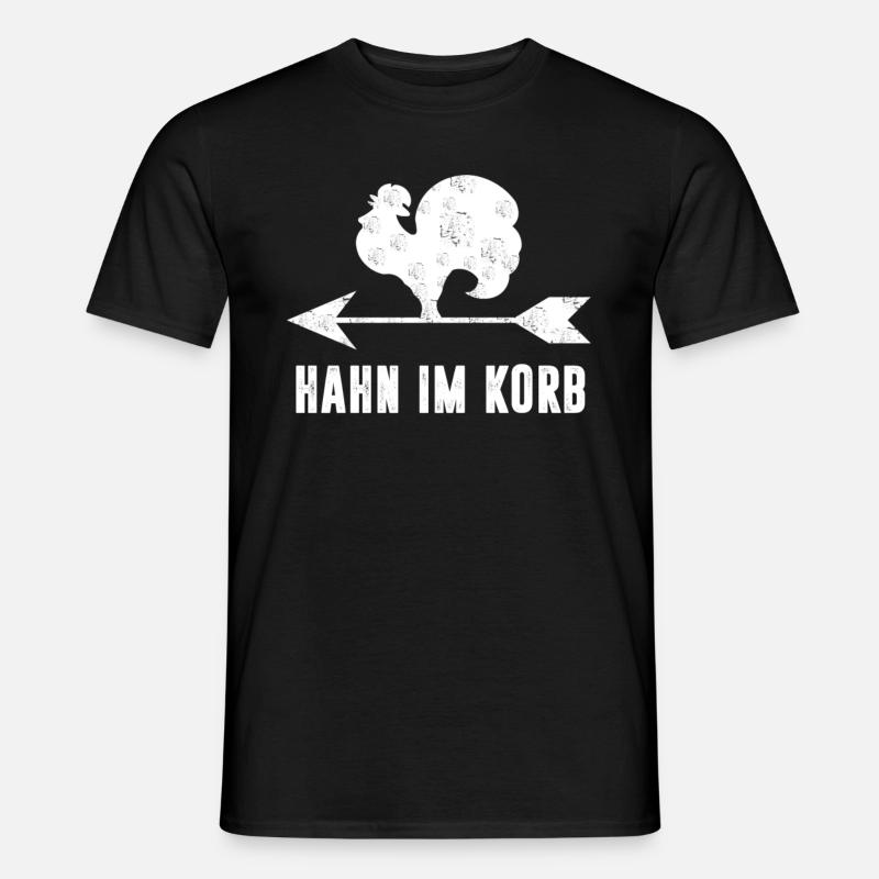 Coq dans le panier - T-shirt homme - noir
