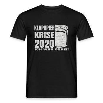 Klopapierkrise 2020 - Ich war dabei! - Männer T-Shirt - Schwarz - Vorne - AI Model Male 178 light (178cm)