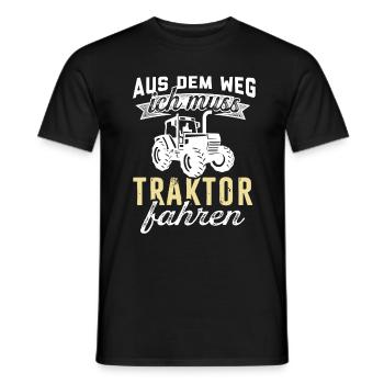 Aus Dem Weg Traktor Fahren Traktoren - Männer T-Shirt - Schwarz - Vorne - AI Model Male 178 light (178cm)