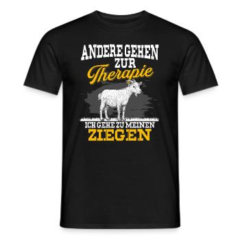 Andere Gehen Zur Therapie Ziegen Ziege - Männer T-Shirt - Schwarz - Vorne - AI Model Male 178 light (178cm)