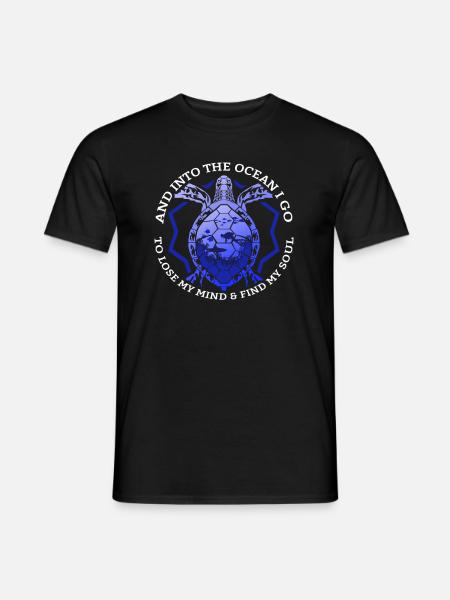 And Into The Ocean I Go To Save The Turtles - Männer T-Shirt - Schwarz