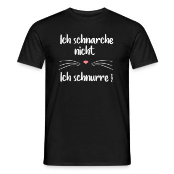 Ich schnarche nicht ich schnurre - Männer T-Shirt - Schwarz - Vorne - AI Model Male 178 light (178cm)