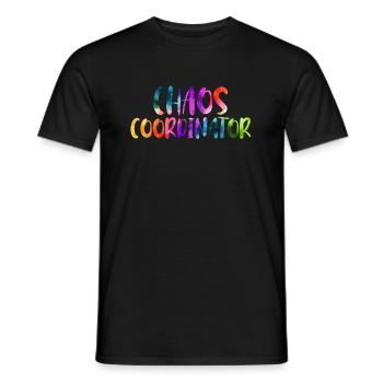 Coordinateur chaos - T-shirt homme - noir - Devant - AI Model Male 178 light (178cm)