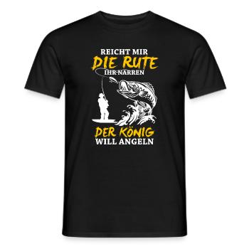 Angler Angeln Reicht Mir Die Rute - Männer T-Shirt - Schwarz - Vorne - AI Model Male 178 light (178cm)