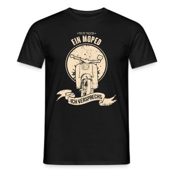 Schwalbe Simson Suhl Ostalgie Moped - Männer T-Shirt - Schwarz - Vorne - AI Model Male 178 light (178cm)