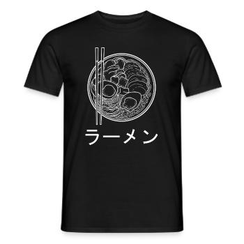 Ramen Japan tshirt - Men's T-Shirt - black - Front - AI Model Male 178 light (178cm)