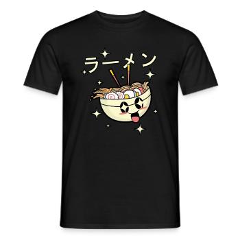 Ramen Kawaii Anime Japan Nudeln Shirt Ramen Bowl - Männer T-Shirt - Schwarz - Vorne - AI Model Male 178 light (178cm)