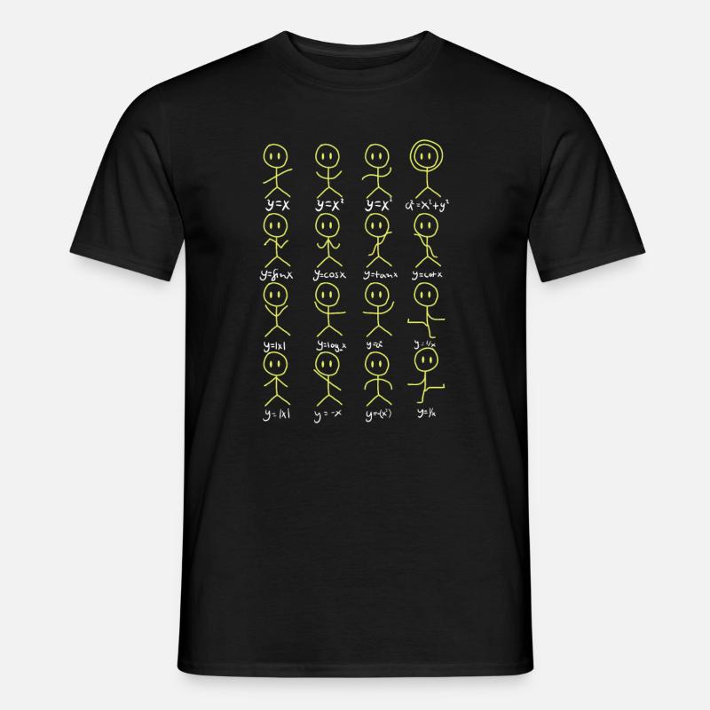 Math Formulas Dancing Mathematical Equations - Men’s T-shirt - black