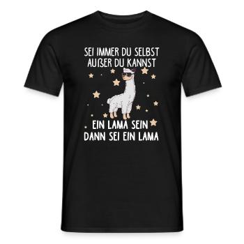 Sei Immer Du Selbst Außer Du Kannst Ein Lama Sein - Männer T-Shirt - Schwarz - Vorne - AI Model Male 178 light (178cm)