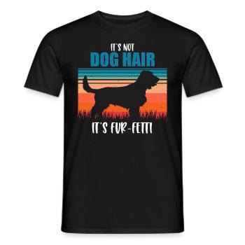 No dog hair, but fur - Fetti Field Spaniel - Men's T-Shirt - black - Front - AI Model Male 178 light (178cm)