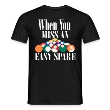 Wenn Sie eine einfache Ersatzkegelbahn verpassen - Männer T-Shirt - Schwarz - Vorne - AI Model Male 178 light (178cm)