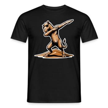 Cool Dab Dance Dromedary – Desert Fun in Dubai - Men's T-Shirt - black - Front - AI Model Male 178 light (178cm)
