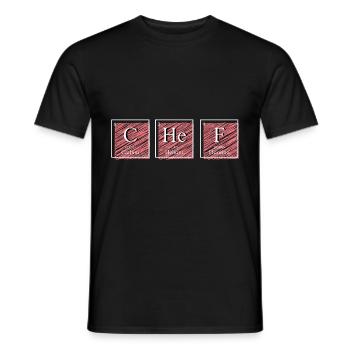 Kohlenstoffheliumfluor. Küchenmanager Geschenk - Männer T-Shirt - Schwarz - Vorne - AI Model Male 178 light (178cm)