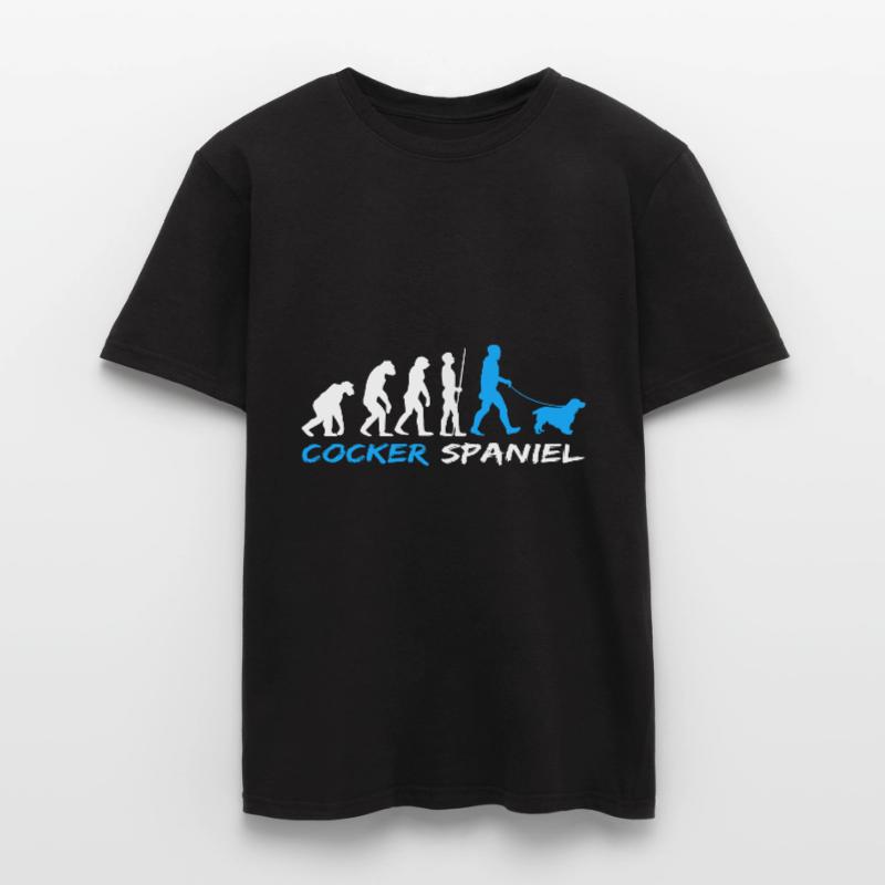Cocker anglais Cocker Spaniel Chien Evolution T-shirt homme