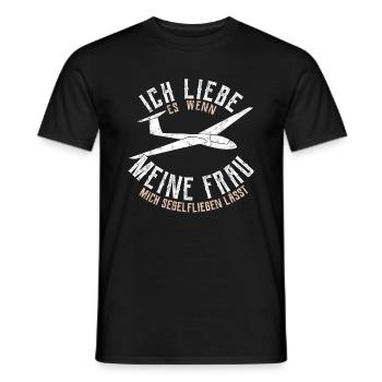Glider glider glider gift - Men's T-Shirt - black - Front - AI Model Male 178 light (178cm)