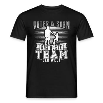 Fußball Vater Papa Sohn Kind Geschenk - Männer T-Shirt - Schwarz - Vorne - AI Model Male 178 light (178cm)