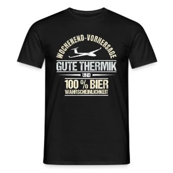 Segelflugzeug Segelflieger Segelflug Geschenk - Männer T-Shirt - Schwarz - Vorne - AI Model Male 178 light (178cm)