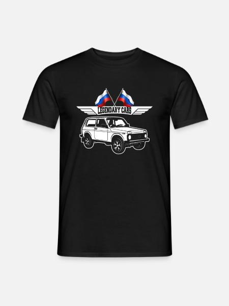 Lada Niva 4x4 Russia Auto - Männer T-Shirt - Schwarz