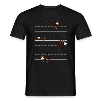 Sloth funny gift idea for chilling out - Men's T-Shirt - black - Front - AI Model Male 178 light (178cm)