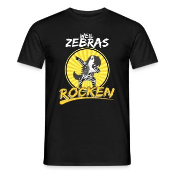 Kinder Zebra Weil Zebras Rocken Cooles Dab Zebra - Männer T-Shirt - Schwarz - Vorne - AI Model Male 178 light (178cm)
