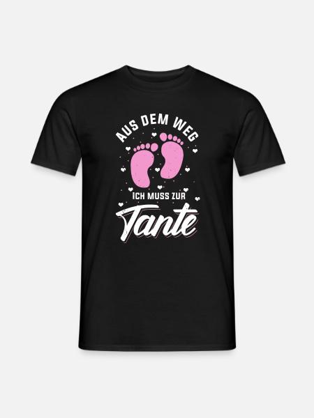 Aus dem Weg ich muss zur Tante Nichte geschenk - Männer T-Shirt - Schwarz