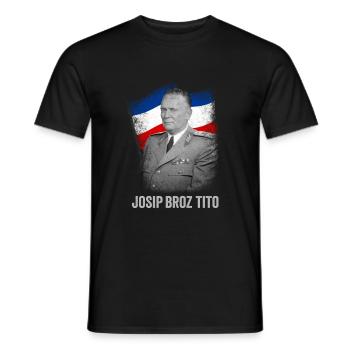 Josip Broz Tito Marsal SFRJ Yougoslavie - T-shirt homme - noir - Devant - AI Model Male 178 light (178cm)
