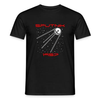 Idée cadeau Spoutnik URSS Union soviétique - T-shirt homme - noir - Devant - AI Model Male 178 light (178cm)