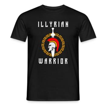 Albanien Illyrian Warrior Autochthonous Kosovar - Männer T-Shirt - Schwarz - Vorne - AI Model Male 178 light (178cm)