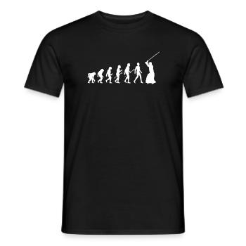 Kendo Kenjutsu Evolution Kampfsport Sport - Männer T-Shirt - Schwarz - Vorne - AI Model Male 178 light (178cm)