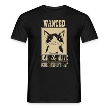 Le chat de Schrödinger Dead & Alive Student Physics - T-shirt homme - noir - Devant - AI Model Male 178 light (178cm)