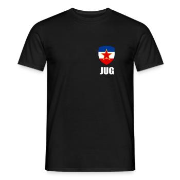 Drapeau Yougoslavie SFRJ Tito Yugo Serbie Croatie - T-shirt homme - noir - Devant - AI Model Male 178 light (178cm)
