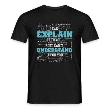 Je peux explain it to you Rigolo - T-shirt homme - noir - Devant - AI Model Male 178 light (178cm)