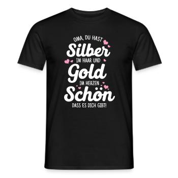 Oma Geschenk Omi Geschenk Beste Großmama - Männer T-Shirt - Schwarz - Vorne - AI Model Male 178 light (178cm)