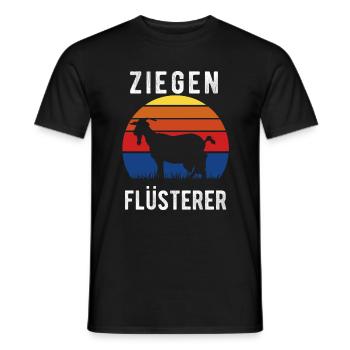 Ziegen Flüsterer lustiges Geschenk Bauer Farmer - Männer T-Shirt - Schwarz - Vorne - AI Model Male 178 light (178cm)