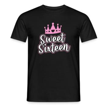 Sweet Sixteen 16e cadeau d’anniversaire - T-shirt homme - noir - Devant - AI Model Male 178 light (178cm)